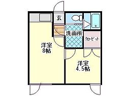 パレス・ヤエ 1LDKの間取図画像