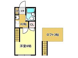 CASA・LIEN 1Kの間取図画像