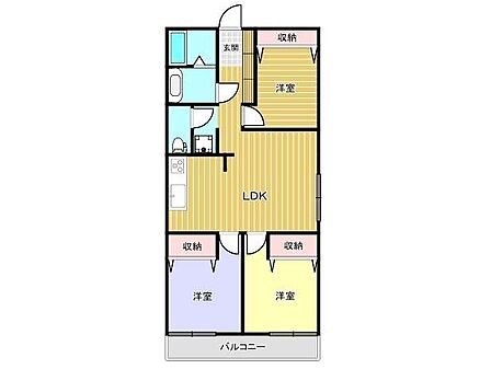 3LDK 間取り