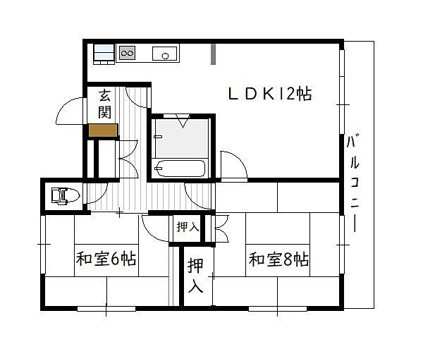 第2重永マンション（2LDK） B302号｜宮崎県宮崎市神宮東２丁目(賃貸マンション2LDK・3階・63.00㎡)の写真 その2