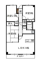 サザン・コンフォート 3LDKの間取図画像