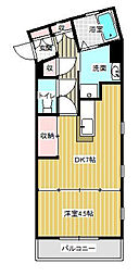 ベアレント 1DKの間取図画像