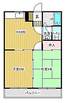 フレール花山手 203号 ｜ 宮崎県宮崎市花山手東１丁目28-1（賃貸マンション2DK・2階・39.00㎡） その2