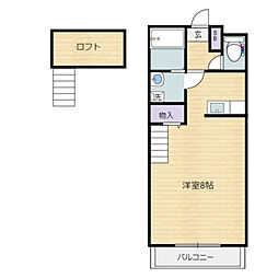 ハイツファンタジー ワンルームの間取図画像