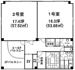 オフィスビルサンマリノの間取図画像