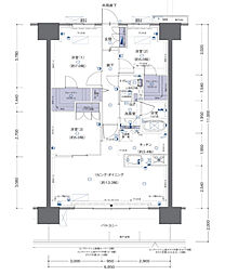 レーベン宮崎 ONE TOWER 3LDKの間取図画像