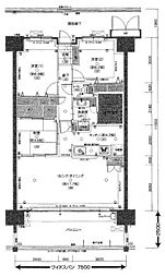 ポレスター南宮崎ザマークス 3LDKの間取図画像