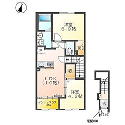 Oriental Court 2LDKの間取図画像