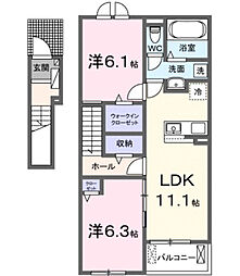 R.N.P レジデンスW II 2LDKの間取図画像