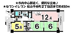 永木町東ハイツ 3LDKの間取図画像