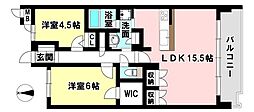 クレアホームズ歩行町 2LDKの間取図画像