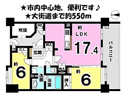 クレアセトル歩行町 3LDKの間取図画像