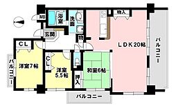 J'city松山南 3LDKの間取図画像