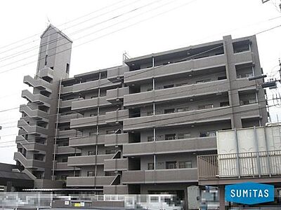 外観：松山市枝松6丁目にあります、1992年築8階建てのマンションです♪