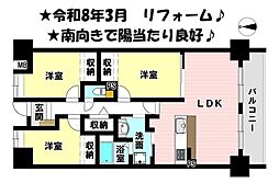 サーパス空港通 3LDKの間取図画像