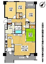 ル・ケレス百合が原公園 4LDKの間取図画像