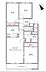 間取り：【間取り図】専有面積88.58m2のゆとりある3LDK間取り図。