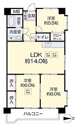 エメラルドマンション野田 3LDKの間取図画像