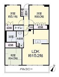 アルファステイツ中庄駅前 3LDKの間取図画像