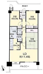 アルファステイツ青江 3LDKの間取図画像