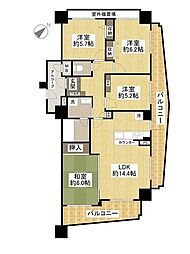 Jシティ古市駅前 4LDKの間取図画像