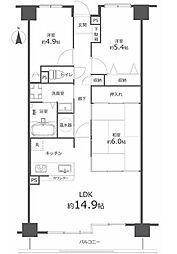 グランシャリオ可部中央 3LDKの間取図画像
