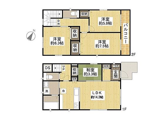 間取り 長束西2丁目　中古戸建