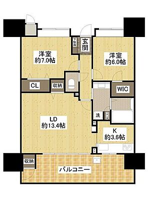 間取り サンシティ可部中央 10階/-