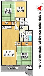 じょうてつ真駒内南町ドエル 3LDKの間取図画像