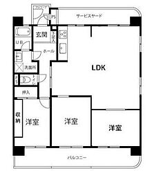 HASドゥペール生石港 3LDKの間取図画像