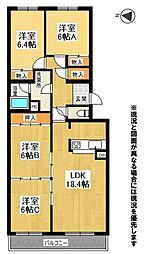 サーム発寒13条 4LDKの間取図画像