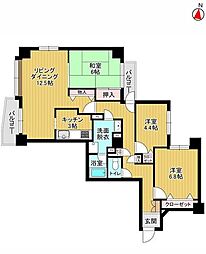 円山西町シティハウス 3LDKの間取図画像