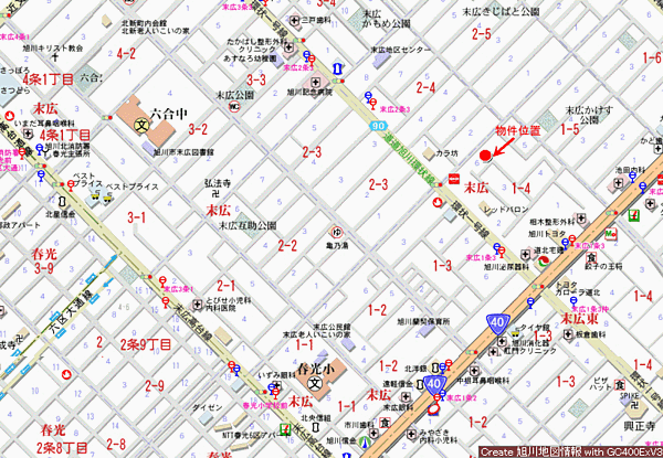 地図を拡大表示