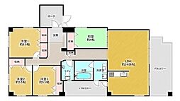 ハピネス新都心 4LDKの間取図画像