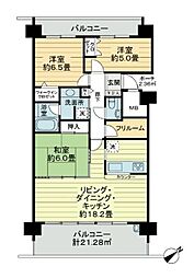 D'クラディア天久パークビュー 3LDKの間取図画像