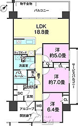 プレミスト宜野湾大謝名 3LDKの間取図画像