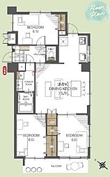 ライオンズマンション真志喜 3LDKの間取図画像
