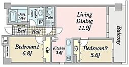 間取図画像 2LDK