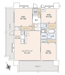 グランツ宮里 3LDKの間取図画像