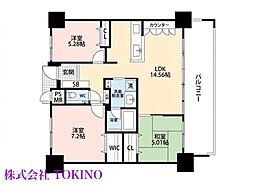 ミルコマンション浦添学園通り第2 3LDKの間取図画像