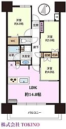 ライオンズ那覇三原マスターズゲート 3LDKの間取図画像