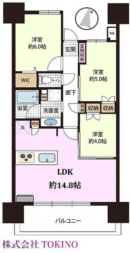 3LDK 間取り
