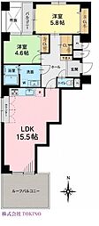 ライオンズマンション曙本通り 2LDKの間取図画像