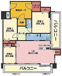 間取図画像 3LDK