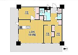 ミルコマンション曙グランドマーク 3LDKの間取図画像