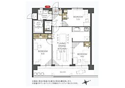 ライオンズマンション志真志 3LDKの間取図画像