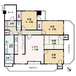 サザンパレス那覇ソレイユ 4LDKの間取図画像