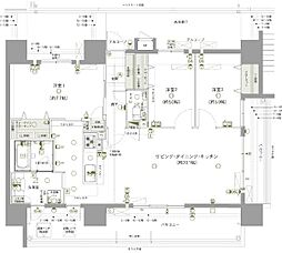 ワイズエステムコート新都心上之屋II 3LDKの間取図画像
