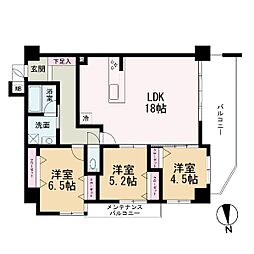 ニューウェイブプレミアムコート識名　9−Ｂ 9-- 3LDKの間取り