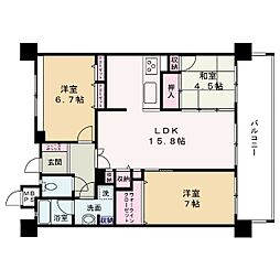 ライオンズシティおもろまち 3LDKの間取図画像